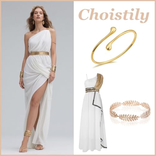 Choistily Arm Cuff Gold Layered Bracelet Adjustable Upper Arm Bangle Jewelry Gifts for Women Boho Halloween Costume Accessories 2
