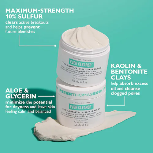 Even Clearer™ Therapeutic Sulfur Acne Mask for Pores and Oil Control 5