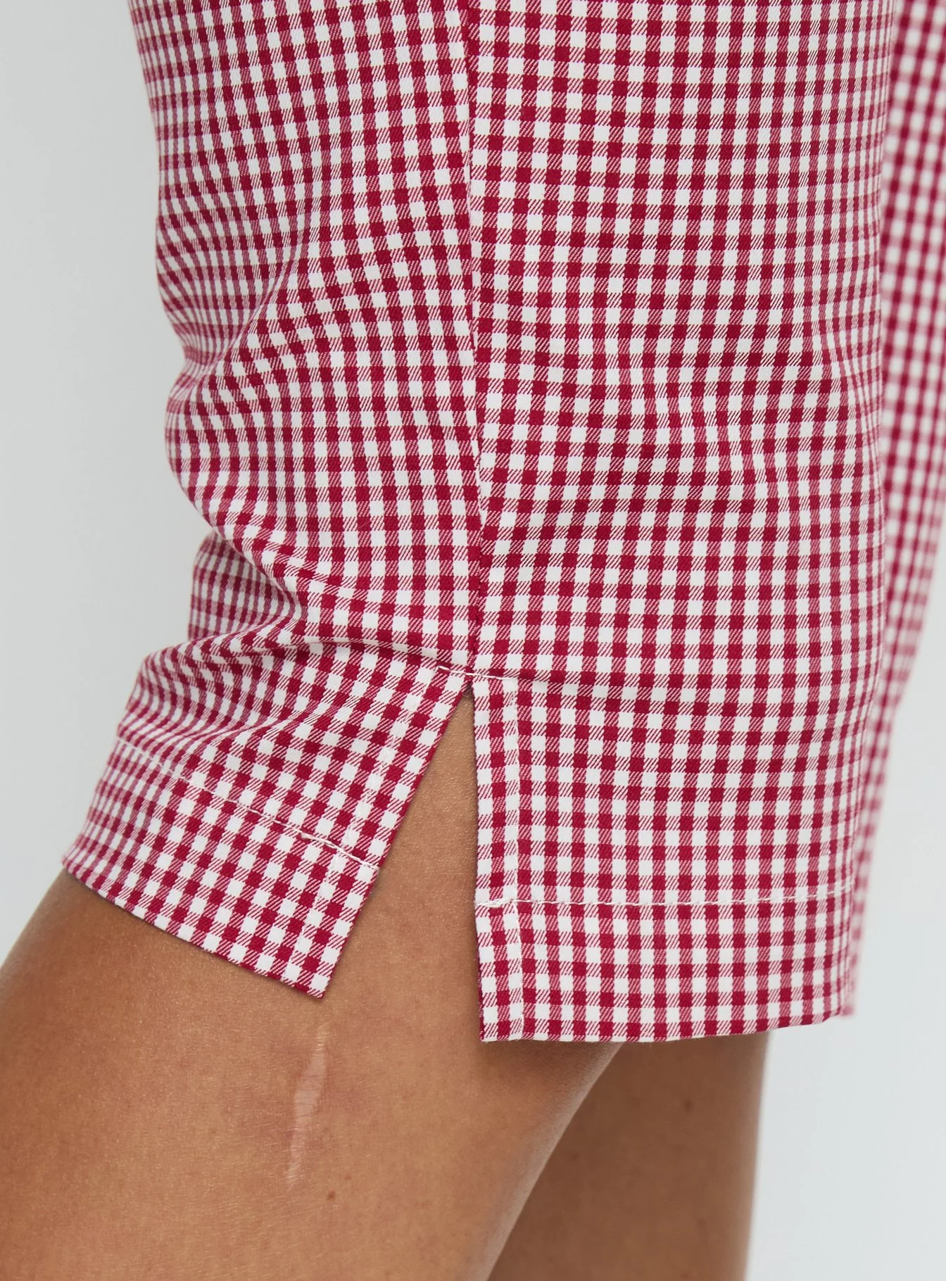 Rossie Capri Pants Red Gingham 8