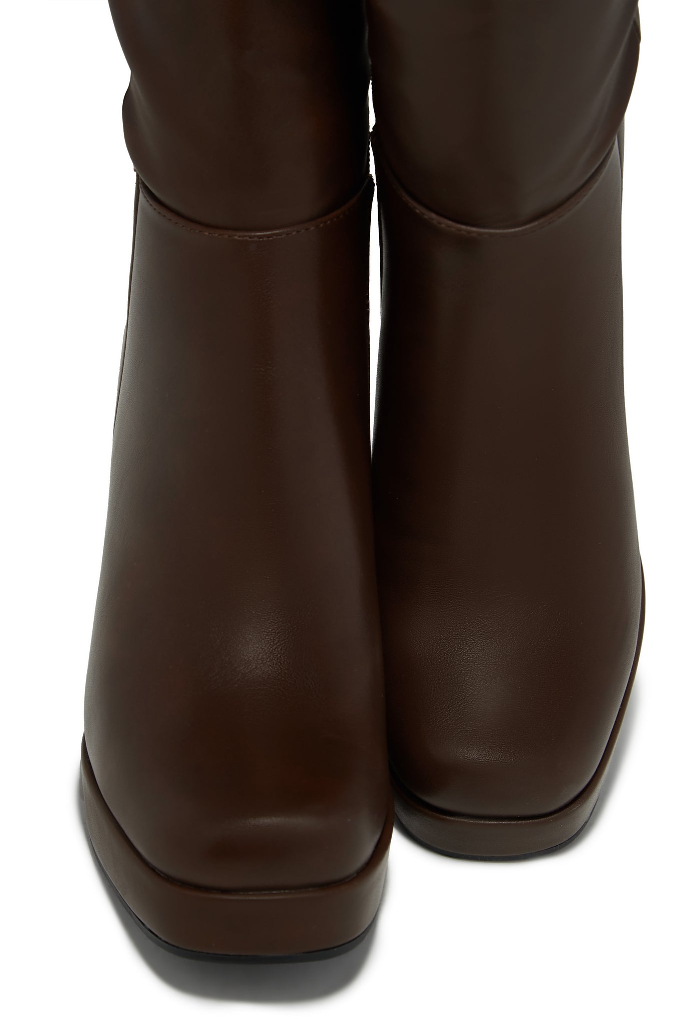 Hudson Brown Platform Block Heel Boots 5