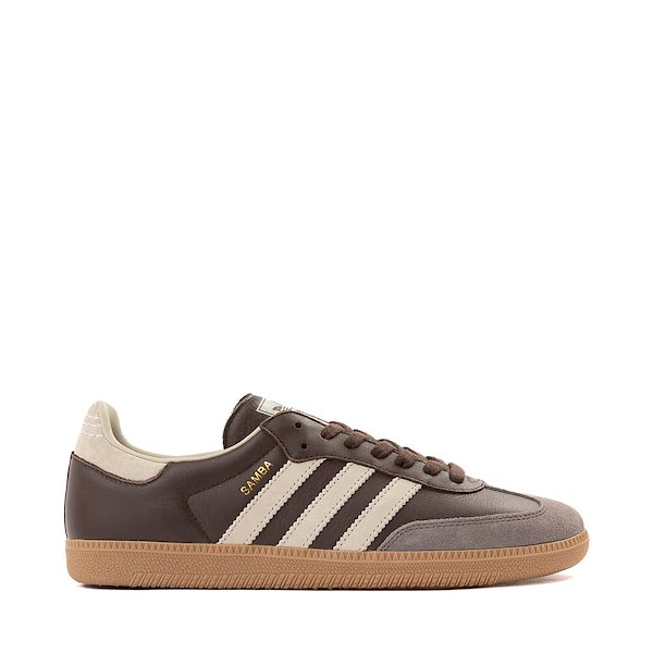 Mens adidas Samba OG Athletic Shoe - Brown / Putty Gray / Gold Metallic / Gum 2