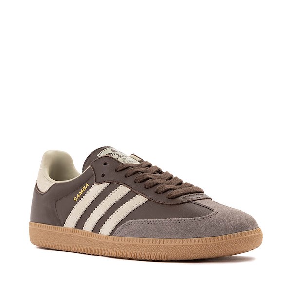 Mens adidas Samba OG Athletic Shoe - Brown / Putty Gray / Gold Metallic / Gum 7