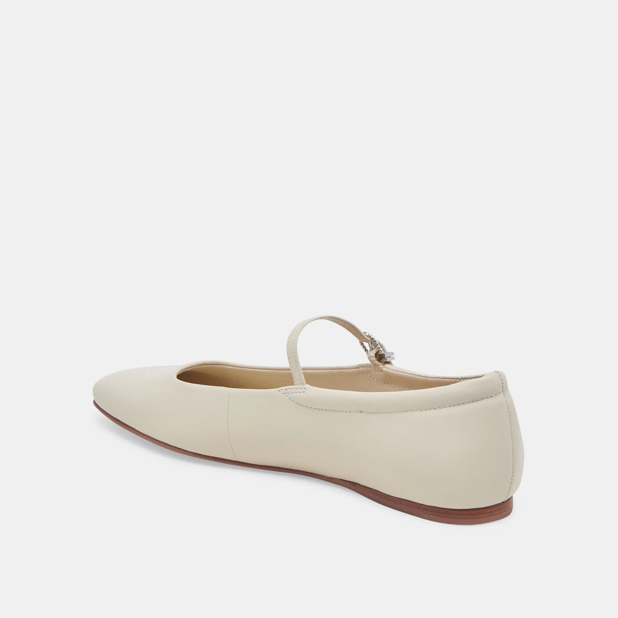 Reyes Ballet Flats Ivory Leather 12