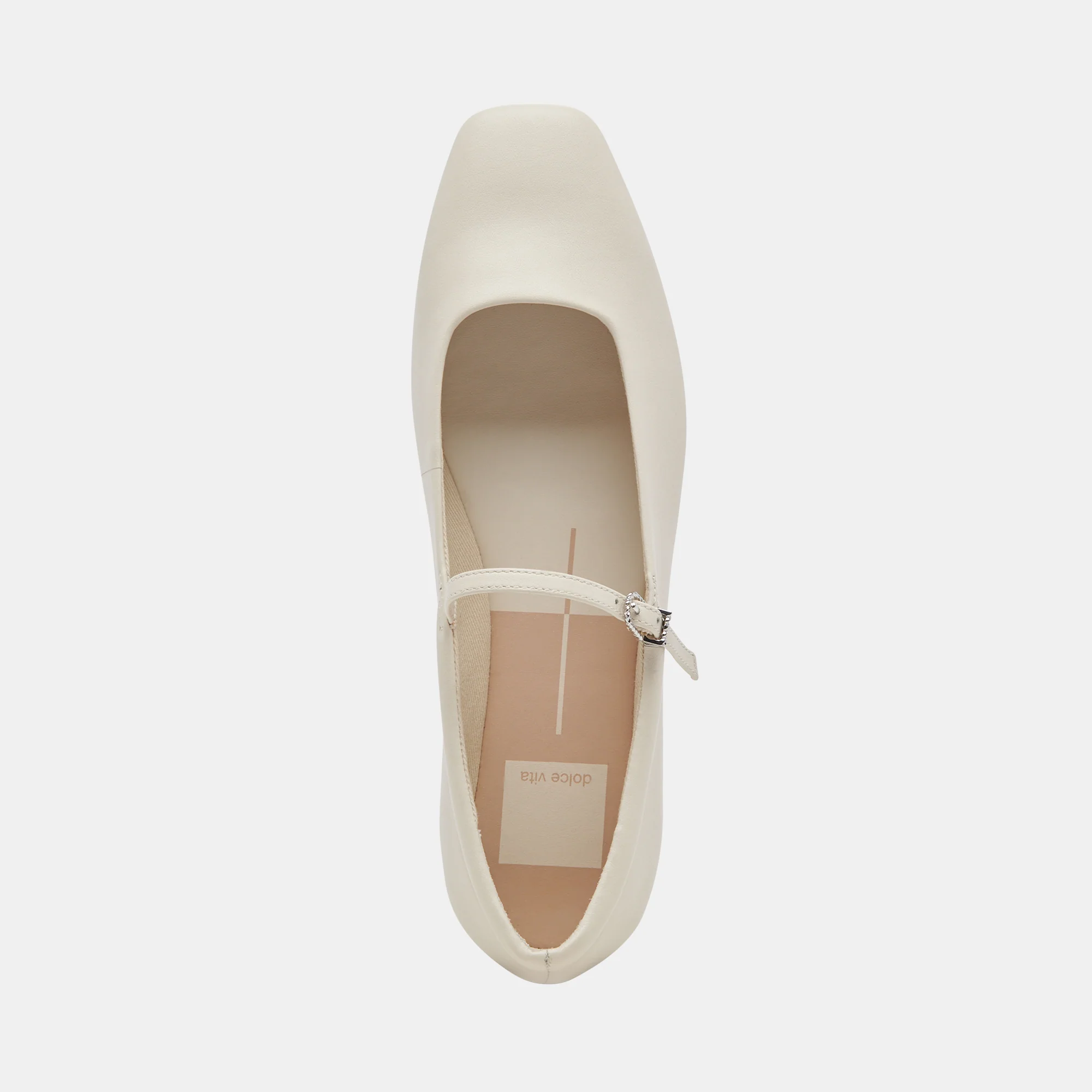 Reyes Ballet Flats Ivory Leather 15