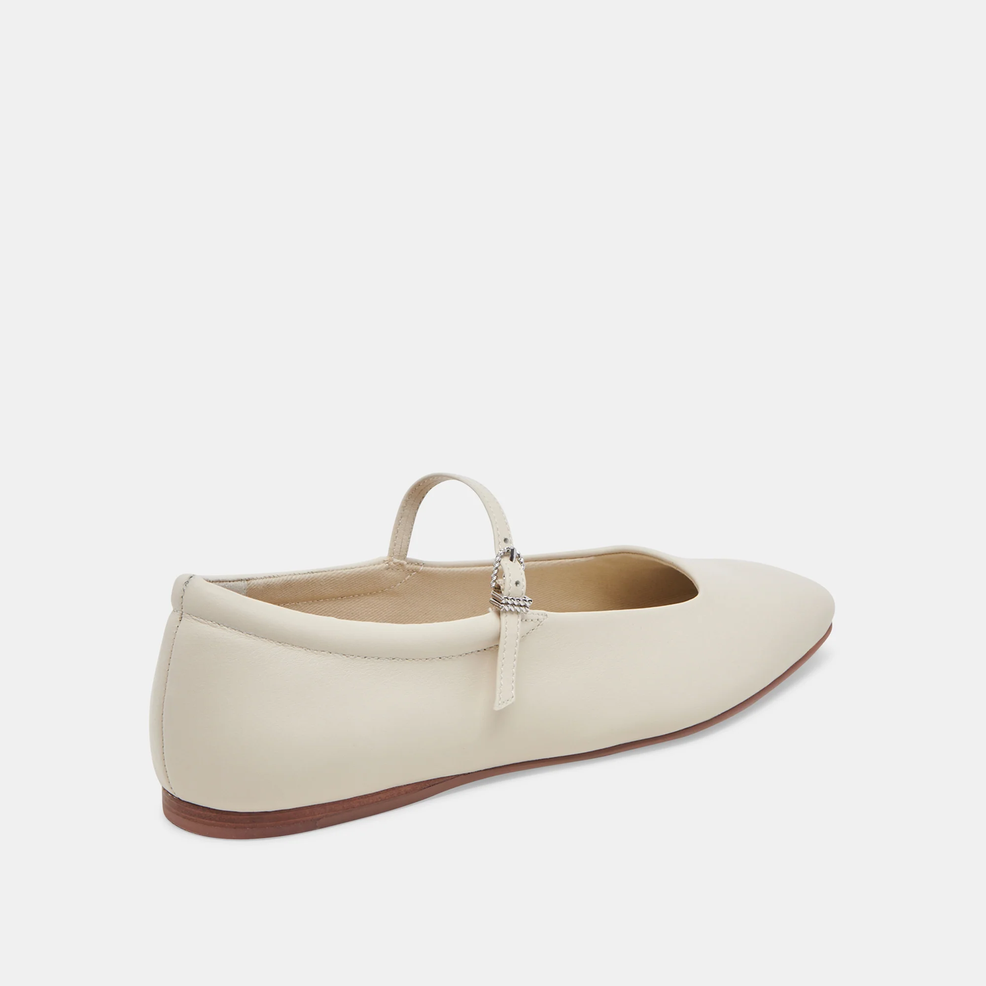 Reyes Ballet Flats Ivory Leather 10