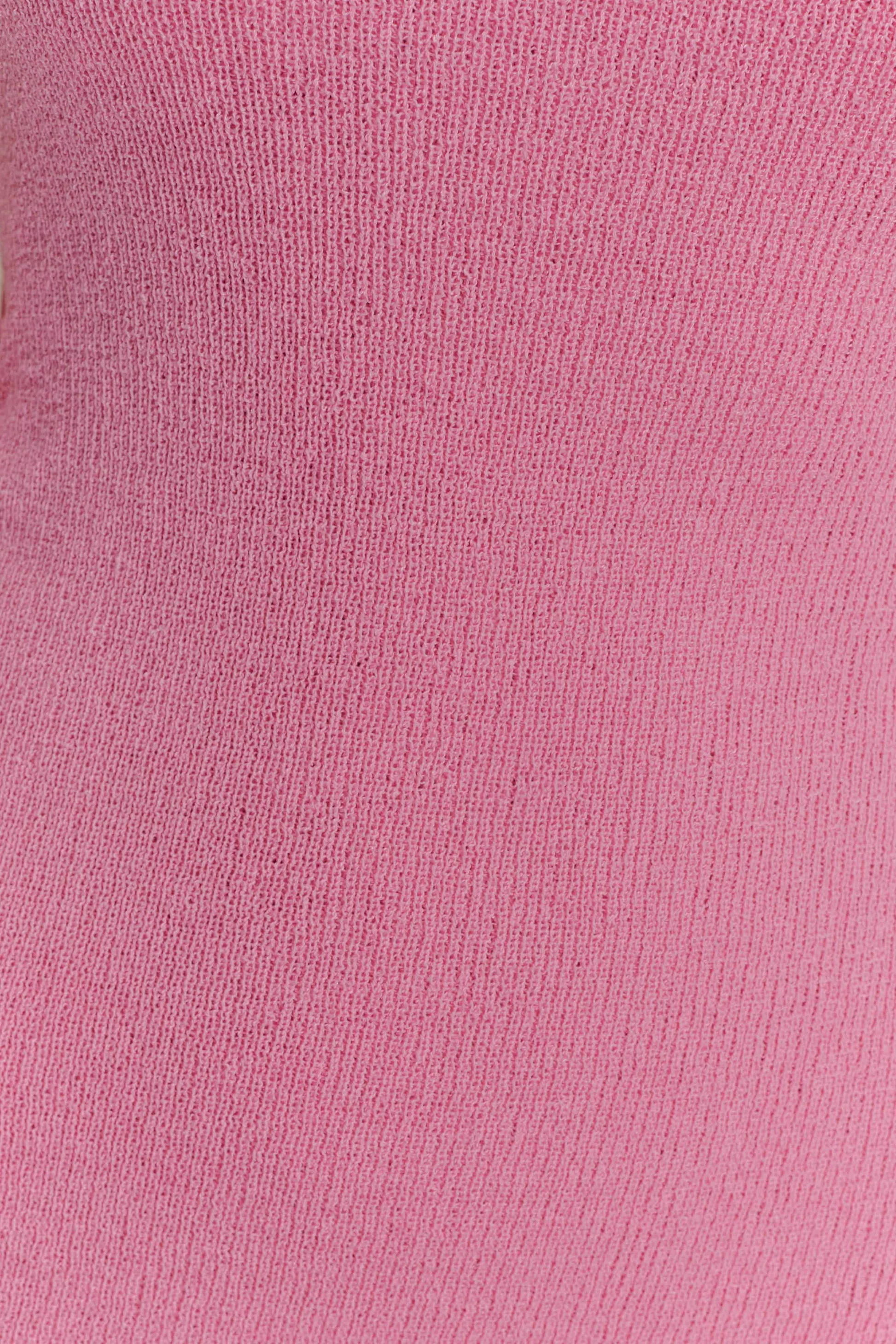 Caprice Halter Knit Mini Dress - Bubblegum Pink 7